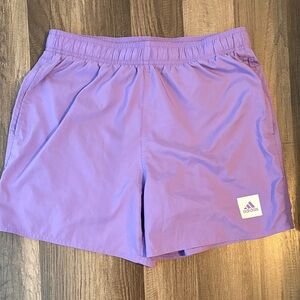 Adidas 4” Inseam Lavender Lined Athletic Shorts with Pockets